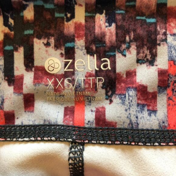 Zella Multicolor Workout Leggings Hidden Pocket Women's Athleisure - Size XXS - Picture 3 of 6